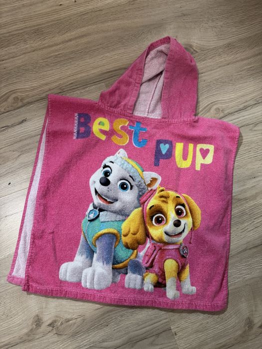 Psi patrol recznik szlafrok dzieciecy. Bawełna. Róż