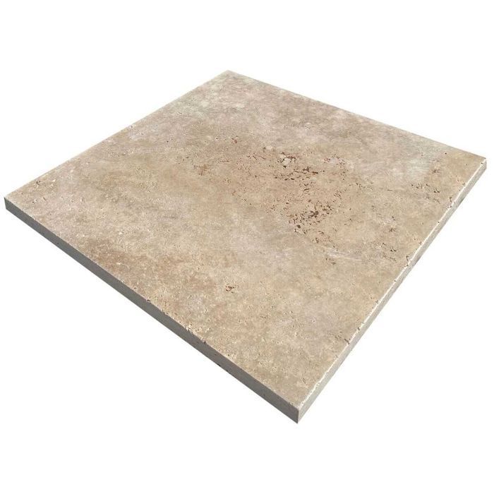 Płytki Trawertyn na zewnątrz Classic bębnowany 61x61x3 cm Taras