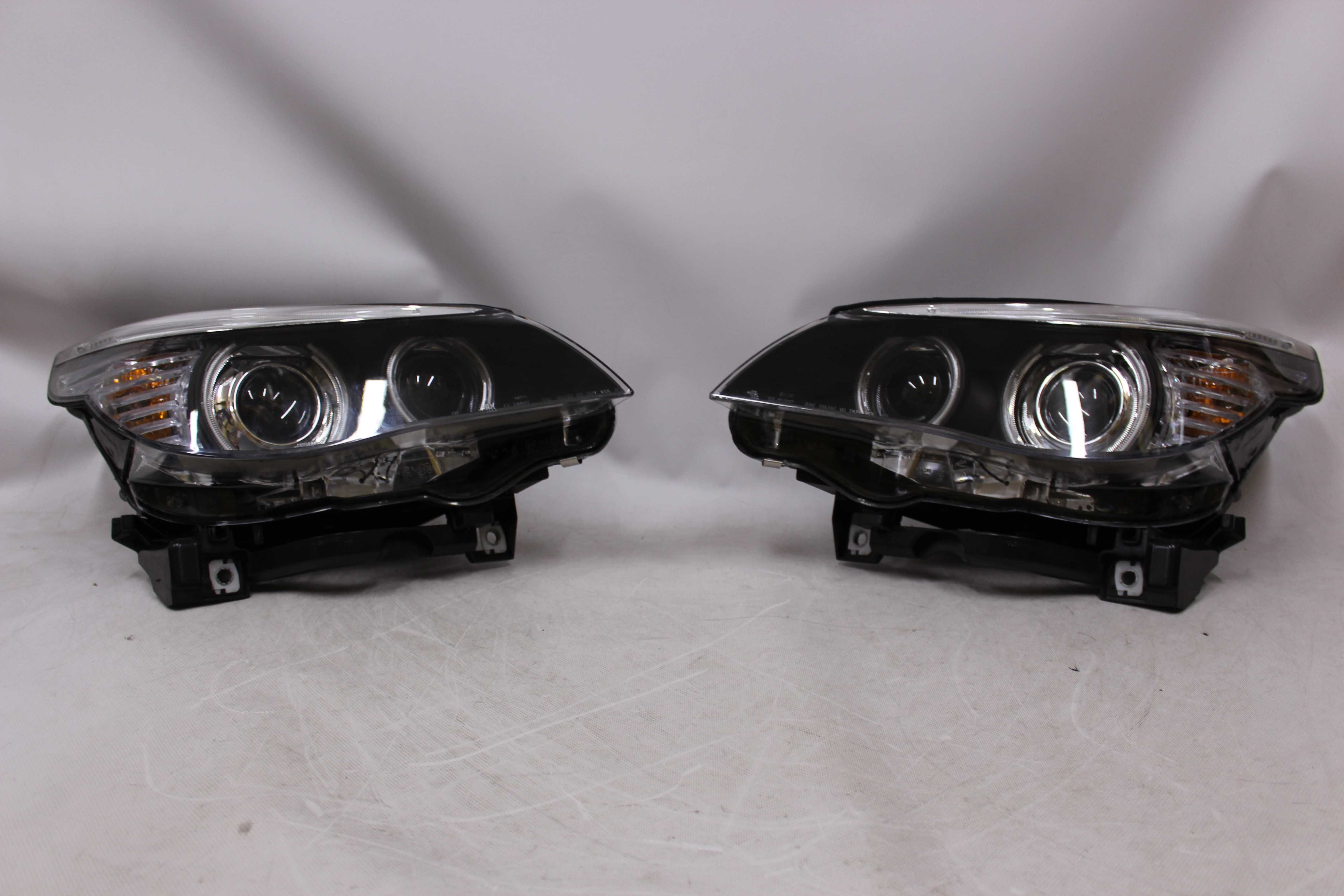 Lampy przednie przód BMW E60 E61 03-04 XENON D2S RINGI CCFL LED PreLCI