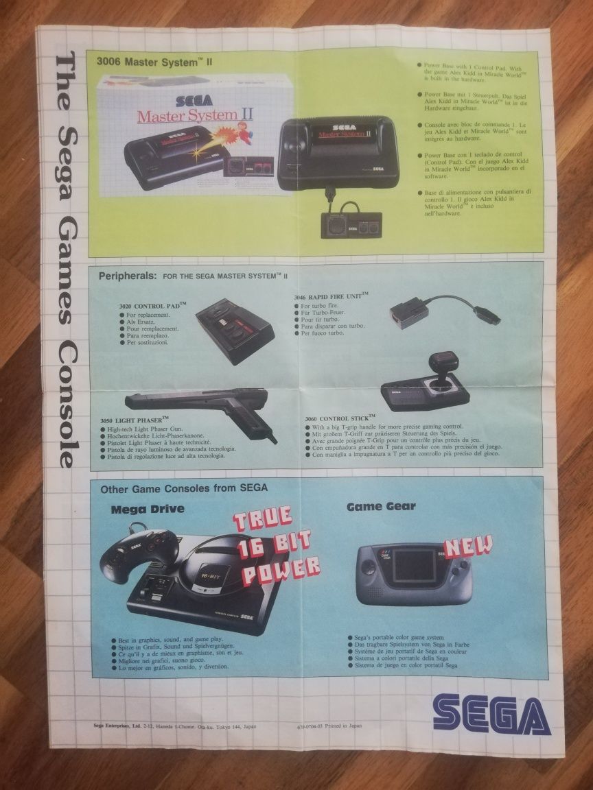 Catálogo ORIGINAL jogos Master System