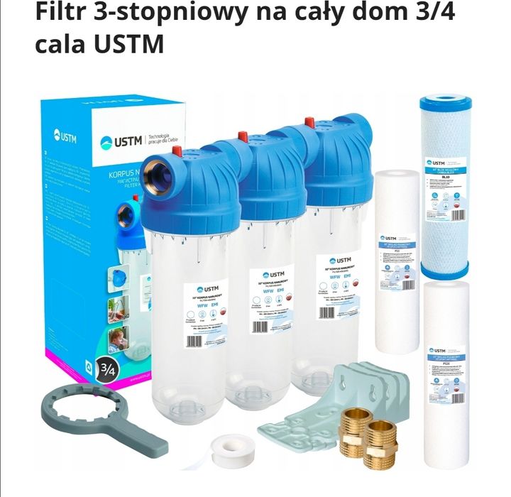 Zestaw do uzdatniania wody, filtry, komplet