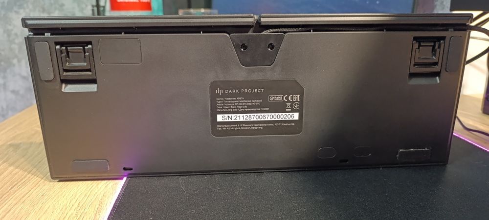 Механічна клавіатура Dark Project KD87A (Gateron Teal, PBT, RGB) - б/в