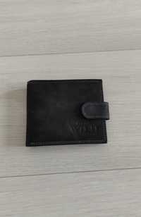 Nowy portfel męski skórzany czarny