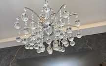 Żyrandol, lampa wisząca kryształowa w stylu glamour