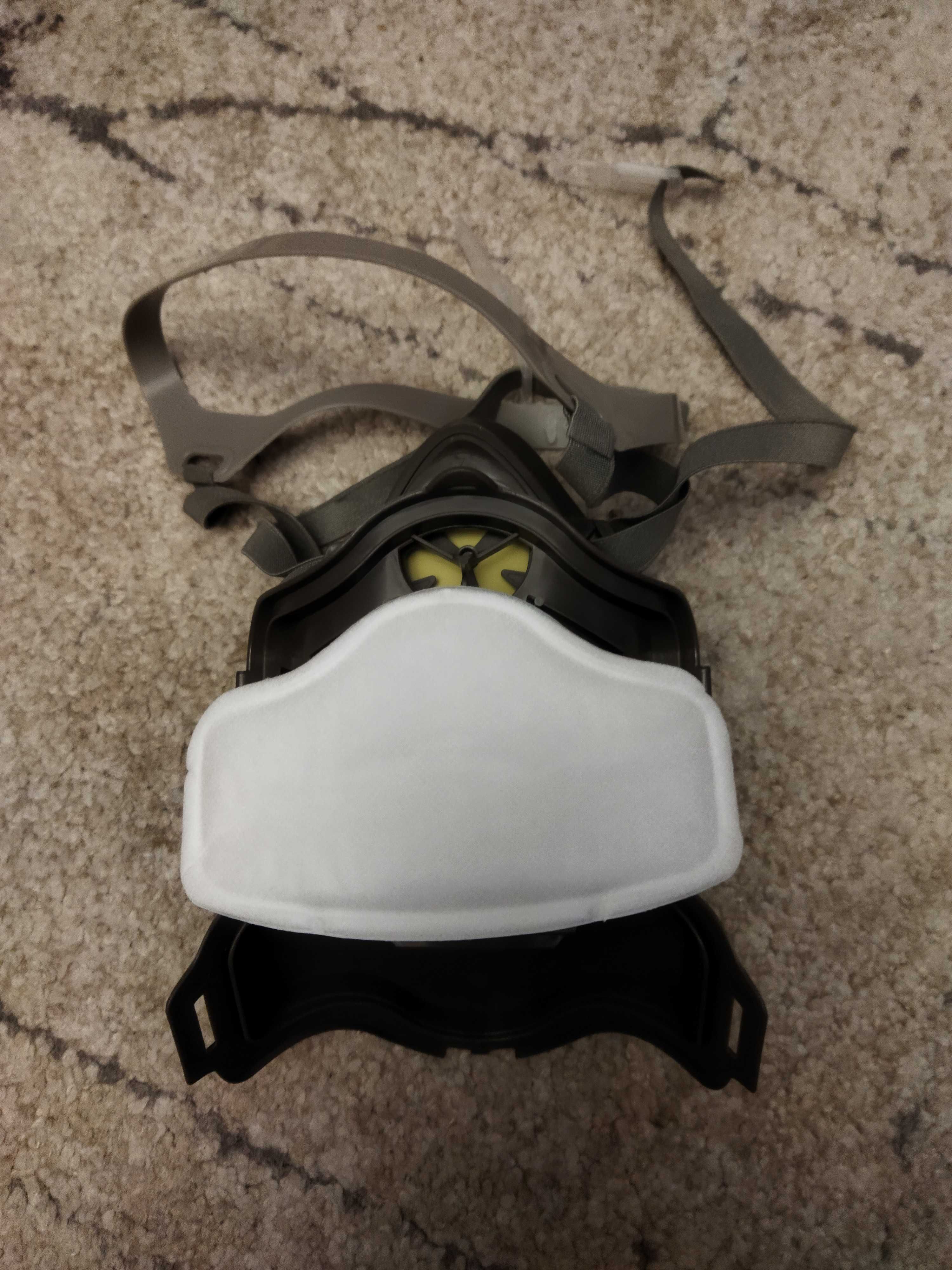 Maska przeciwpyłowa ,półmaska z wymiennym filtrem + 5 filtrów