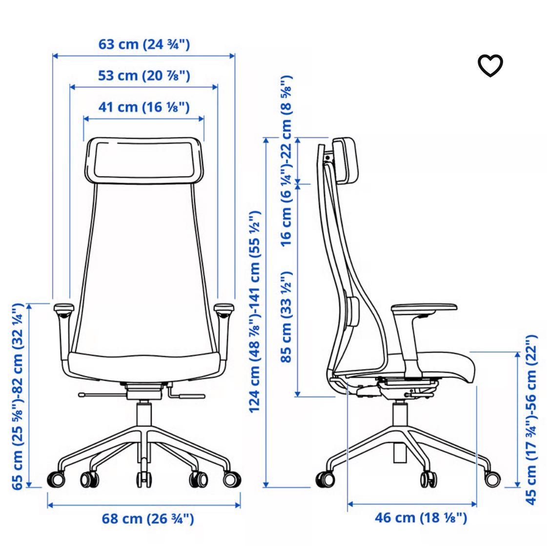 Krzesło biurowe Ikea JÄRVFJÄLLET