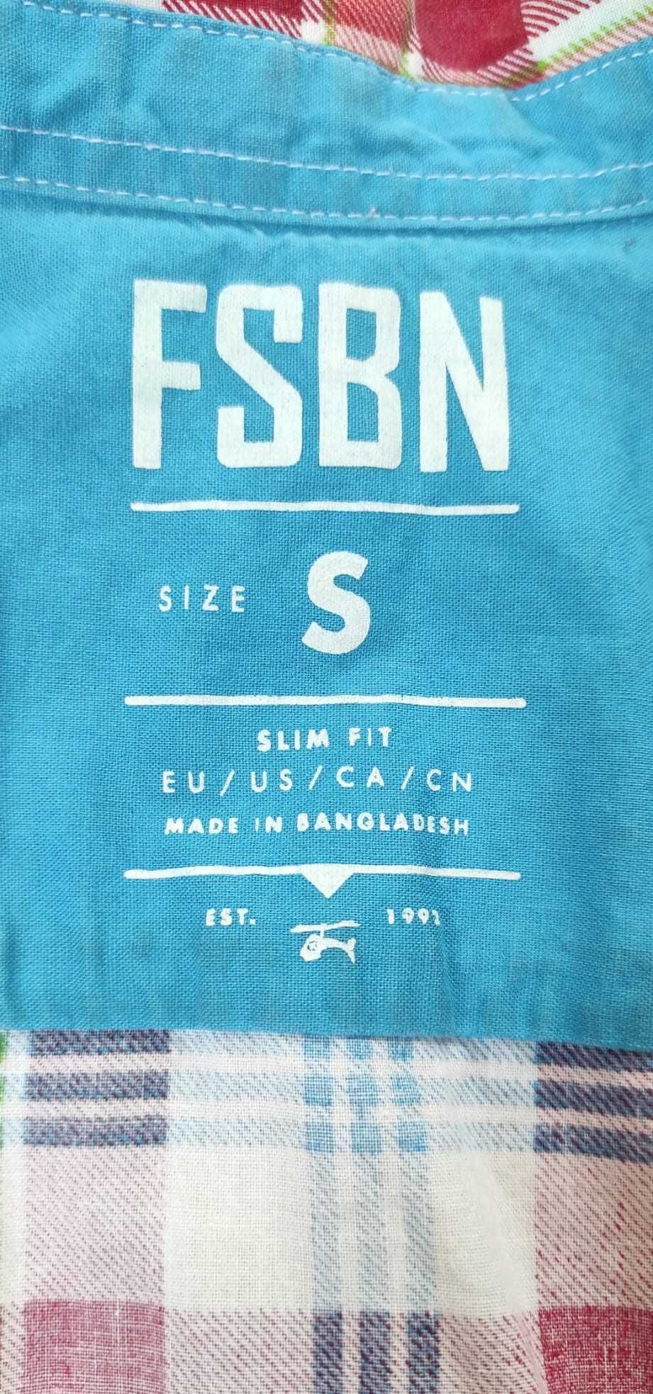 Koszula FSBN w kratę slim fit, rozmiar S stan idealny