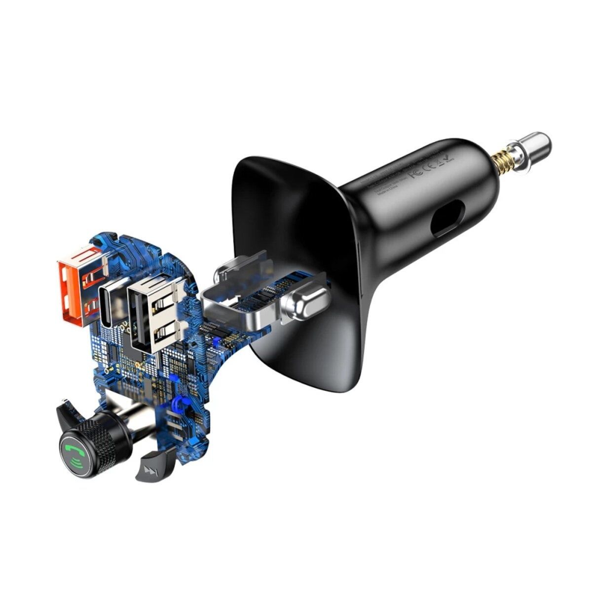 Автомобільне Зарядне FM Модулятор Baseus S-13 QC4.0
