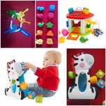 2 edukacyjne sortery- DOMEK z kluczykami Chicco i żyrafa Fisher Price
