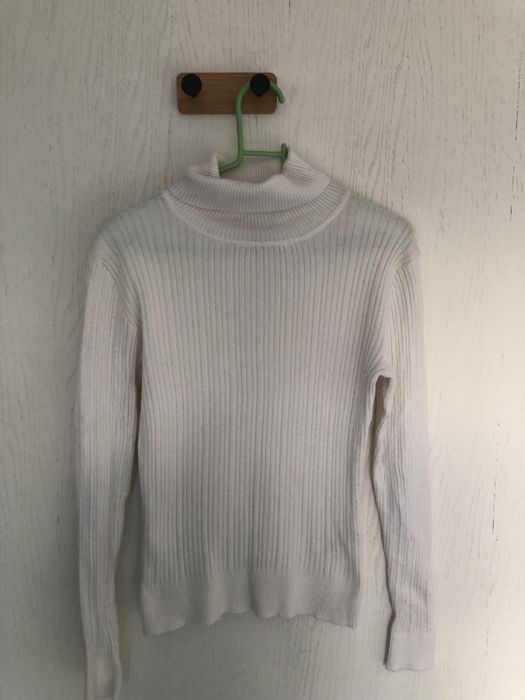 Bialy prazkowany golf primark w bdb stanie uniwersalny super sie preze