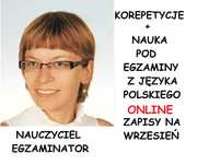 Korepetycje -  Język polski - nauczyciel/egzaminator ONLINE