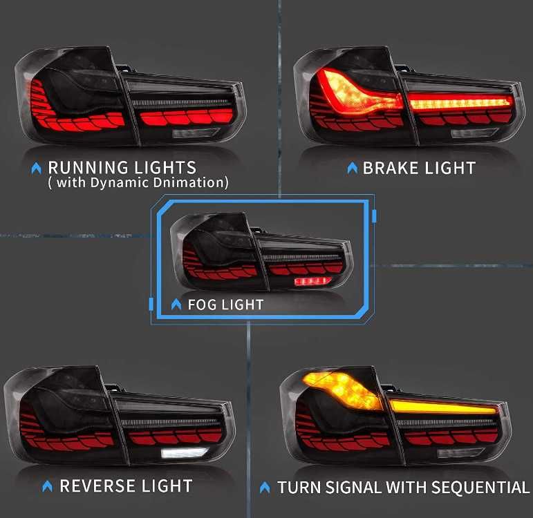 Lampy Tylne OLED BMW F32 F33 F36 F82 M4 GTS SMOKE