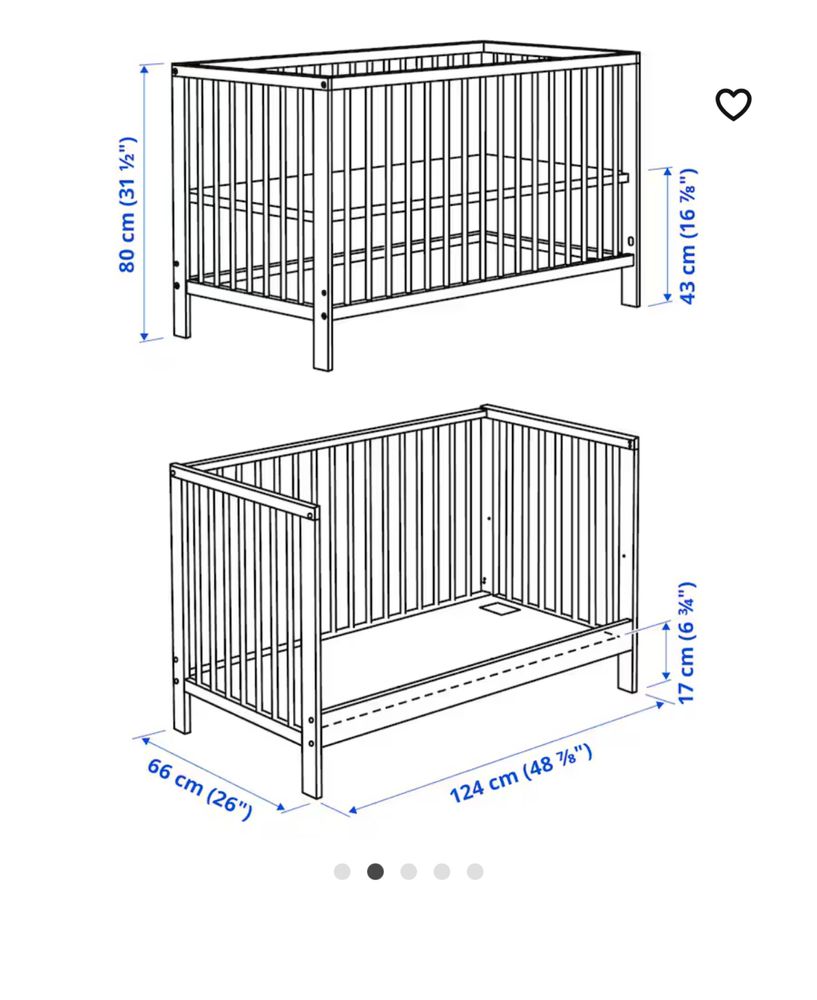 Łóżeczko dziecięce IKEA Gulliwer z materacem