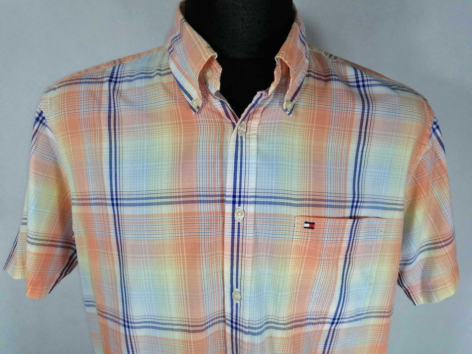 TOMMY HILFIGER Koszula Męska L/G Oryginalna Bawełna 100%