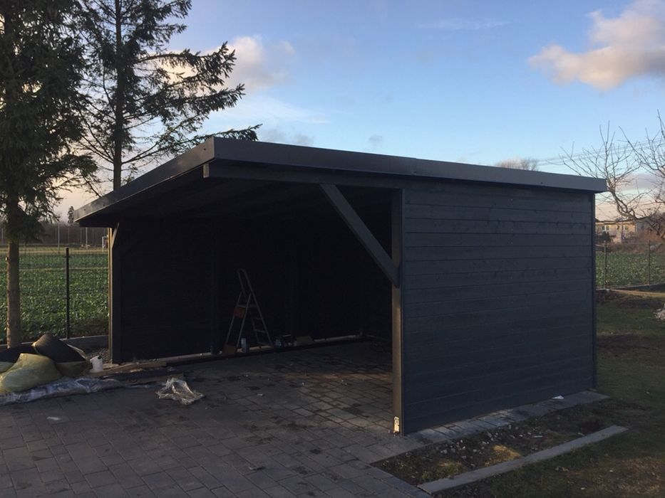 Drewutnia,wiata na rowery śmietniki