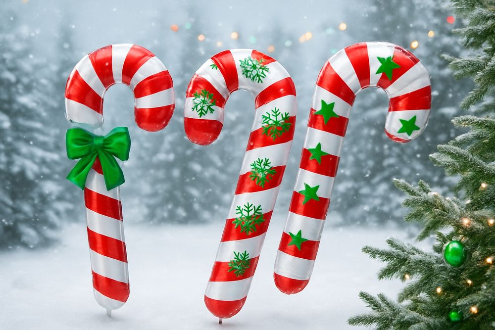 Dekoracje świąteczne nadmuchiwane laski