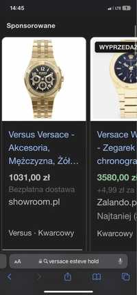 Zegarek Versace Gold