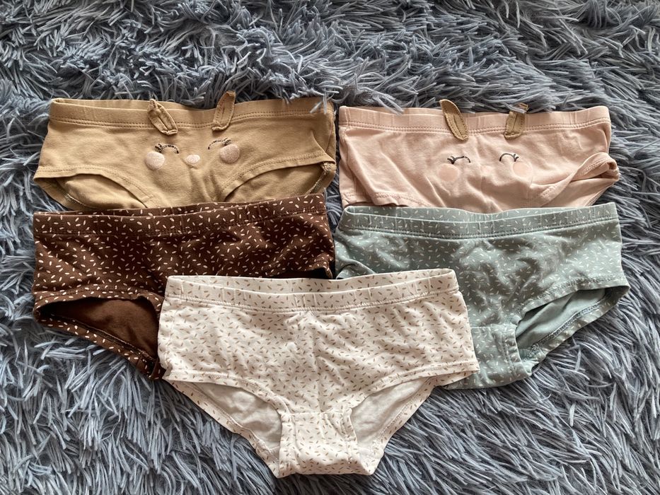 Majtki dziewczęce figi hipsters H&M 110/116