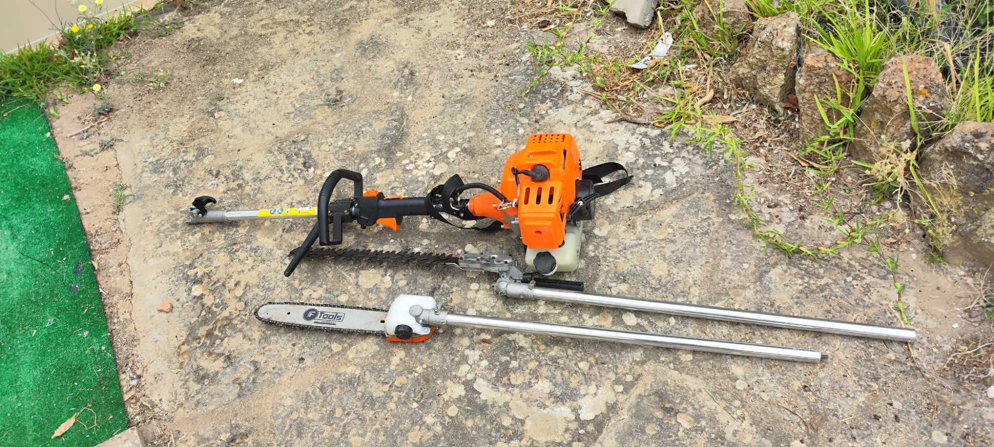 Máquina de cortar relva e motor roçadeira