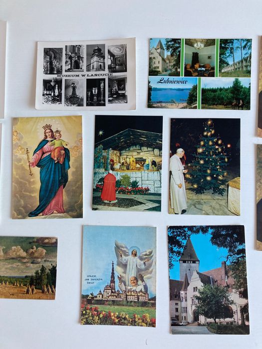 stare kartki pocztowe, obrazki religijne