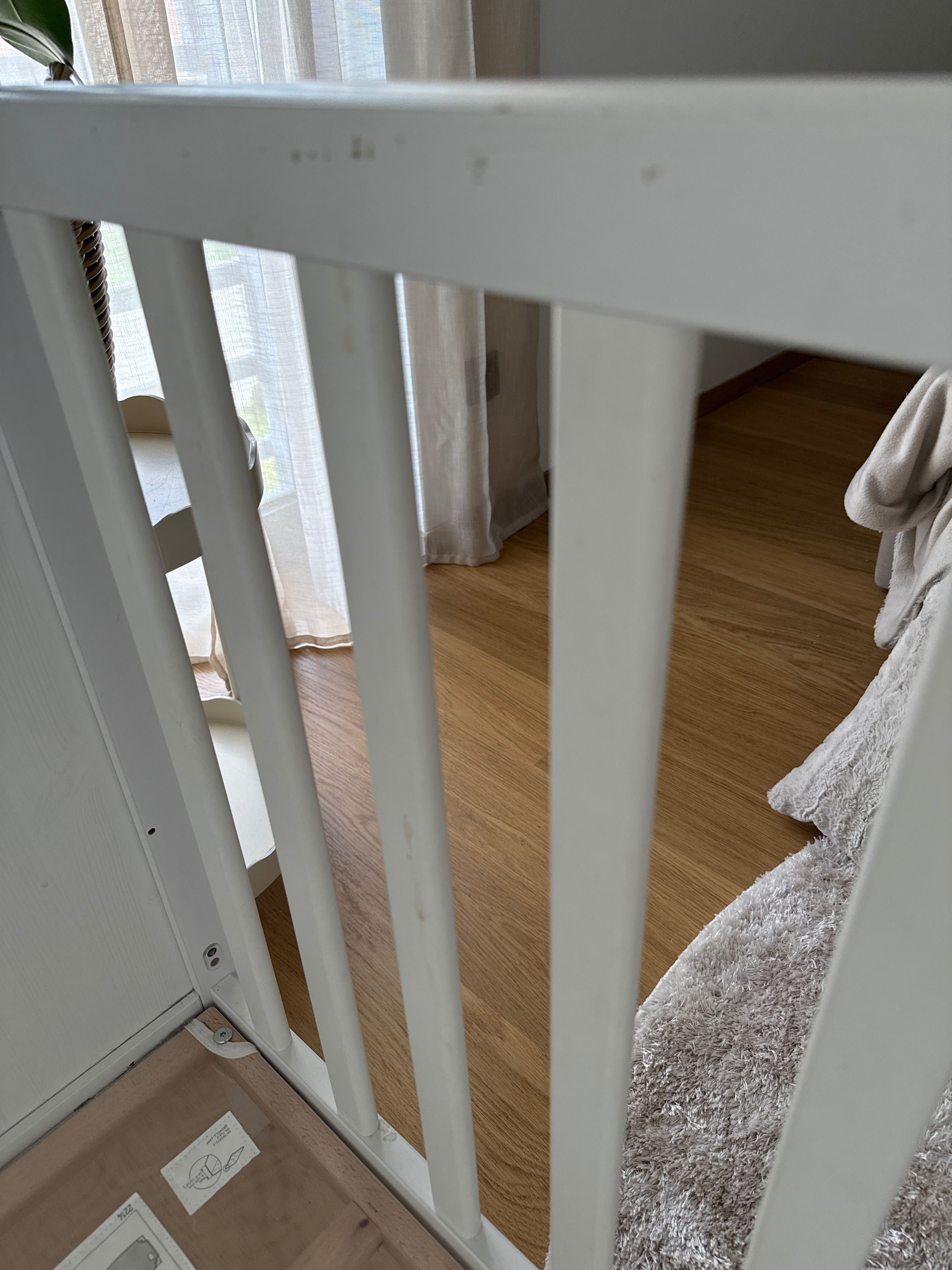 Łóżeczko niemowlęce białe Ikea Sundvik