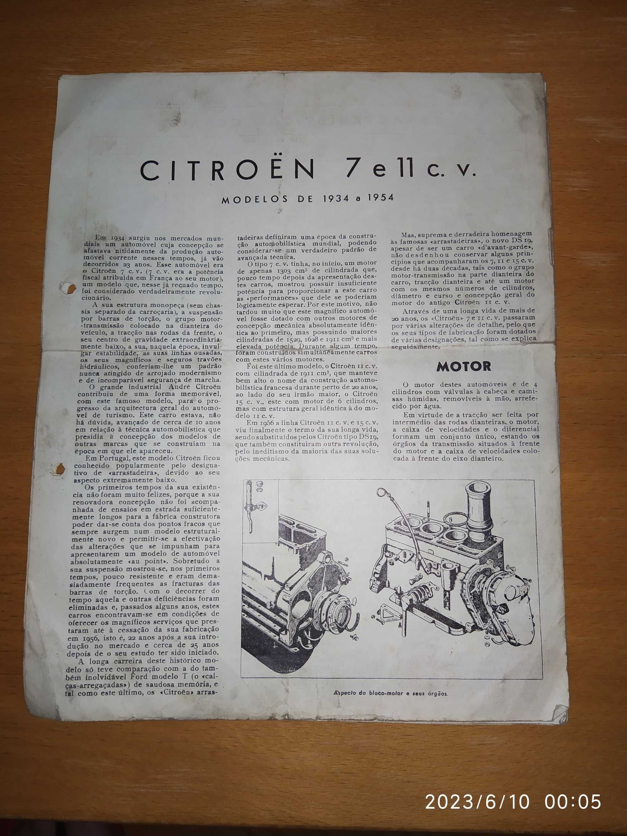 ## manual de mecânica automóvel Citroën 7 & 11 cv (vintage) ##