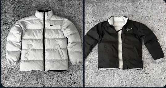 !Двосторонній! Пуховик Nike Nocta Grey Black S M L XL XXL куртка найк