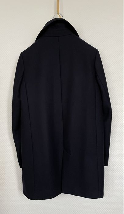 Massimo Dutti granatowy płaszcz L