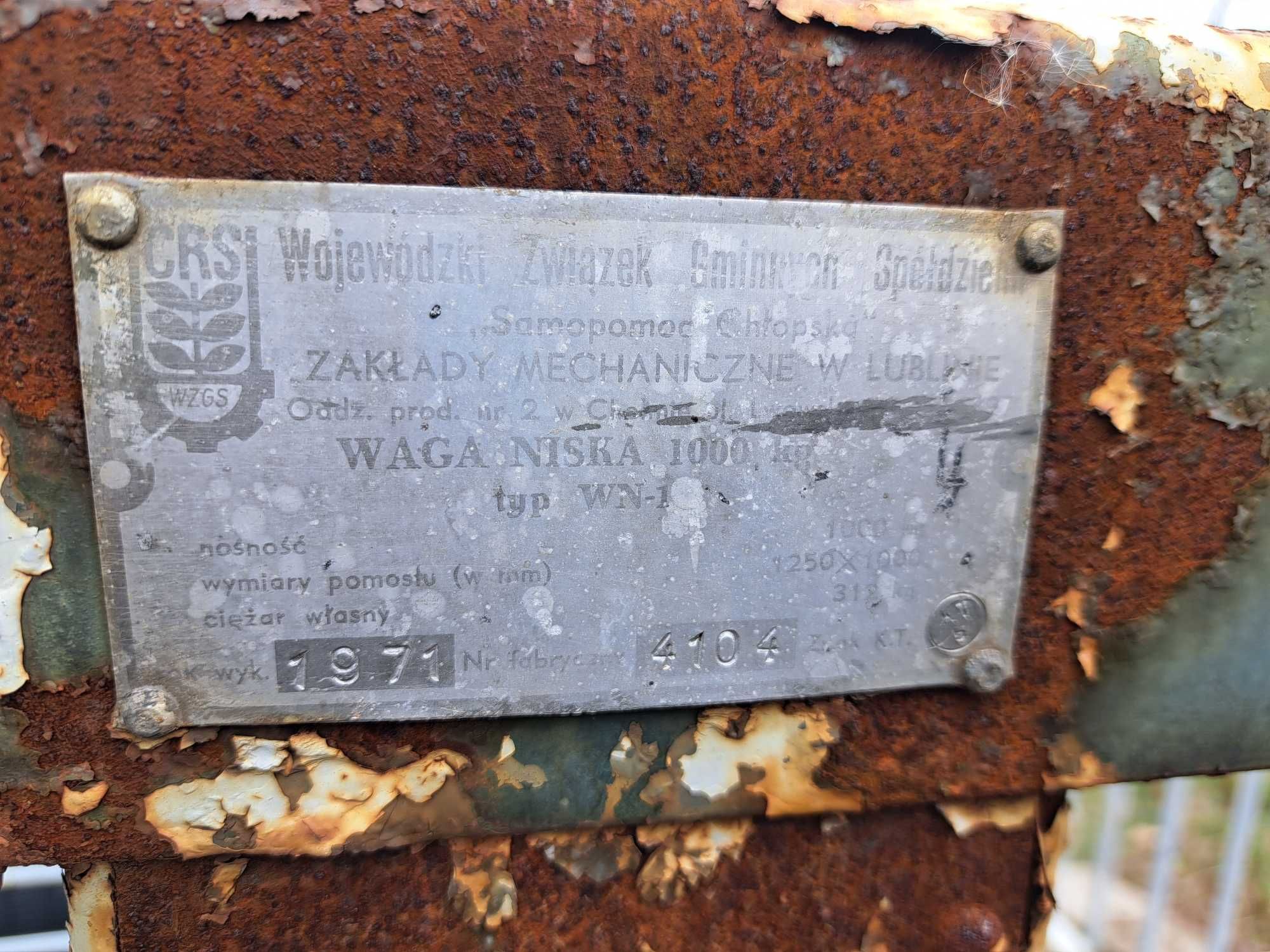 waga inwentarzowa 1 t