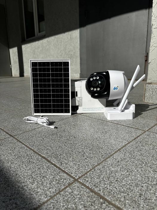 Автономна! Камера відеонагляду 4G сімкарта поворотна ptz вулична