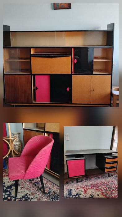 Kredens meblościanka szafa biurko krzeslo zestaw