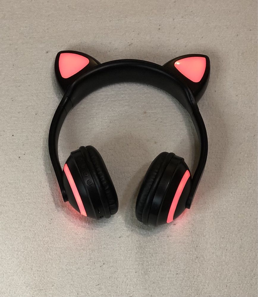 Bluetooth Наушники Cat Ear ZW-19 со светящимися кошачьими ушками