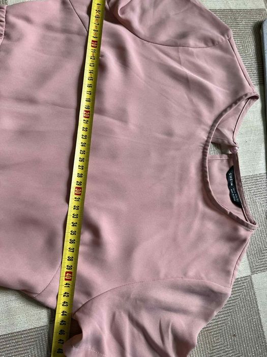 Sukienka długa Shein  zwiewna plisowana34/37 pudrowy róż wesele