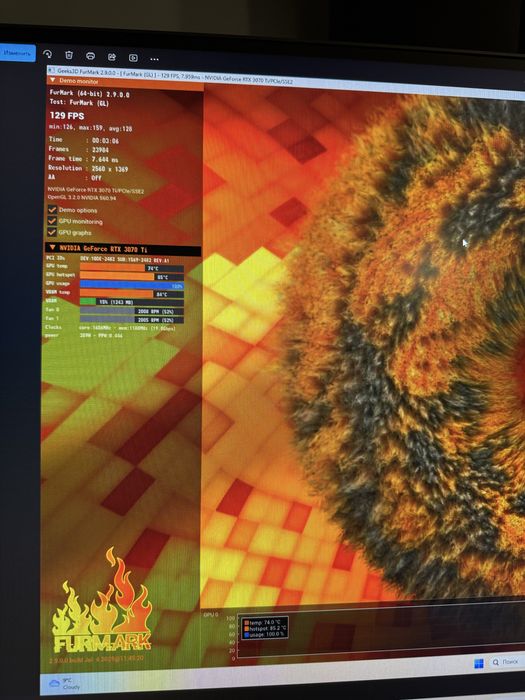 Ігрова Відекарта Palit Gaming Pro RTX 3070ti 8Gb