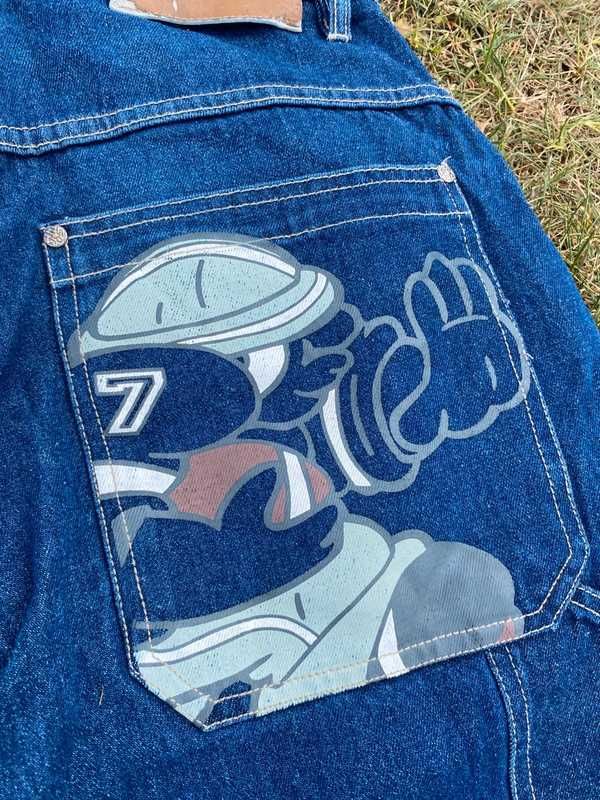 Spodnie vintage baggy Jeans Sohk M L 34 granatowy hiphop rap swag jnco