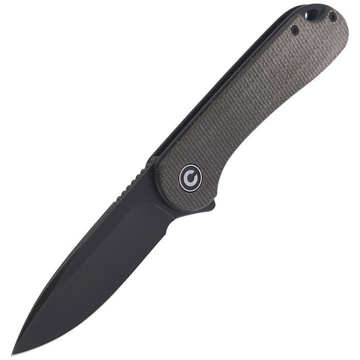 Nóż składany CIVIVI Elementum Flipper Green Micarta, Black Stonewashed