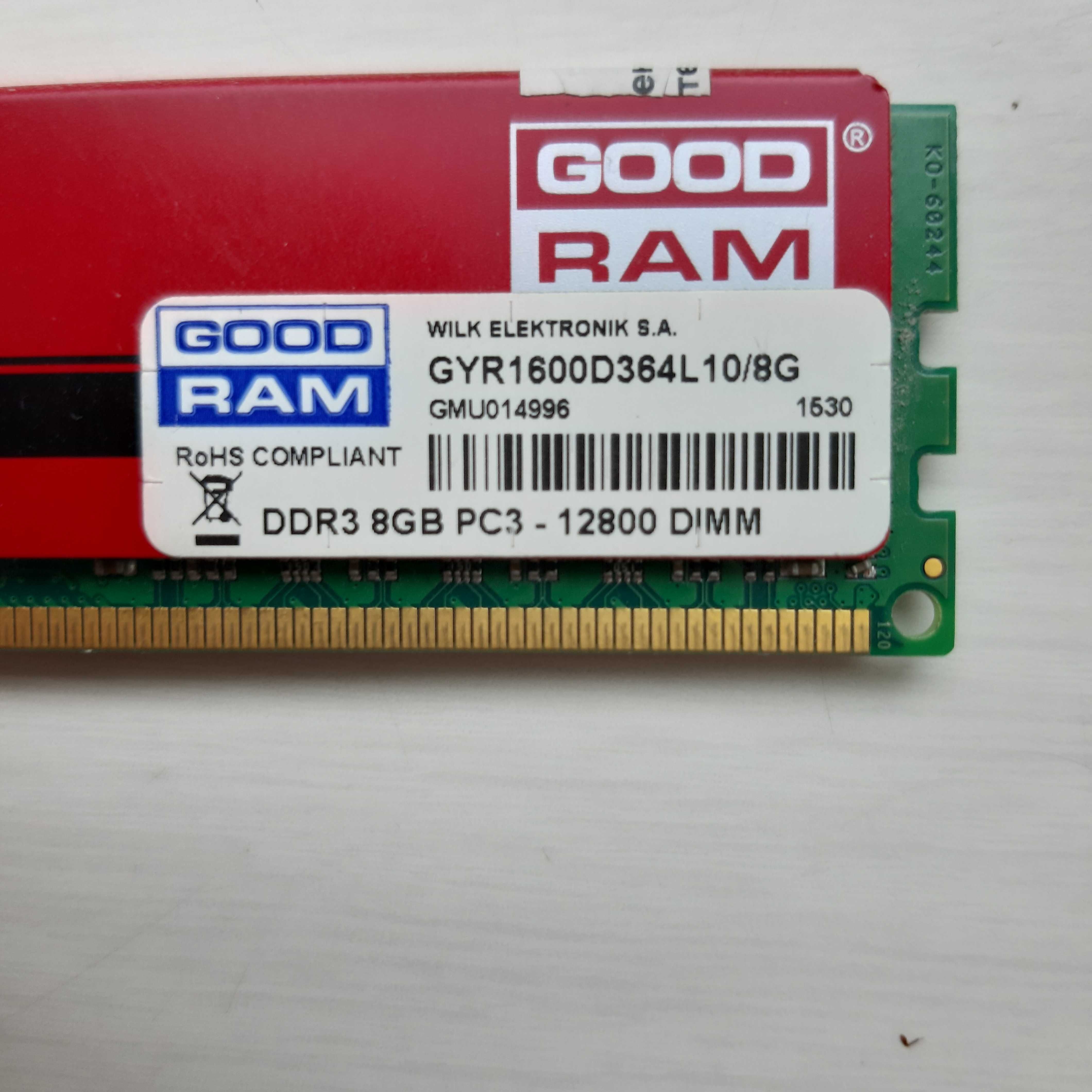 Оперативная память  GOODRAM DDR3 8Gb PC3-12800 1600 Mhz