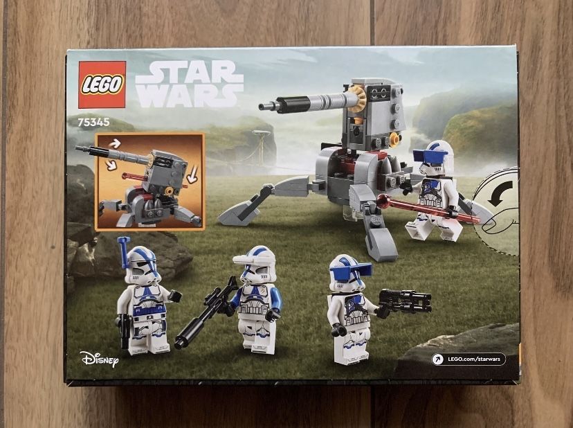 Nowe LEGO Star Wars 75345 Zestaw bitewny żołnierze-klony z 501 legionu