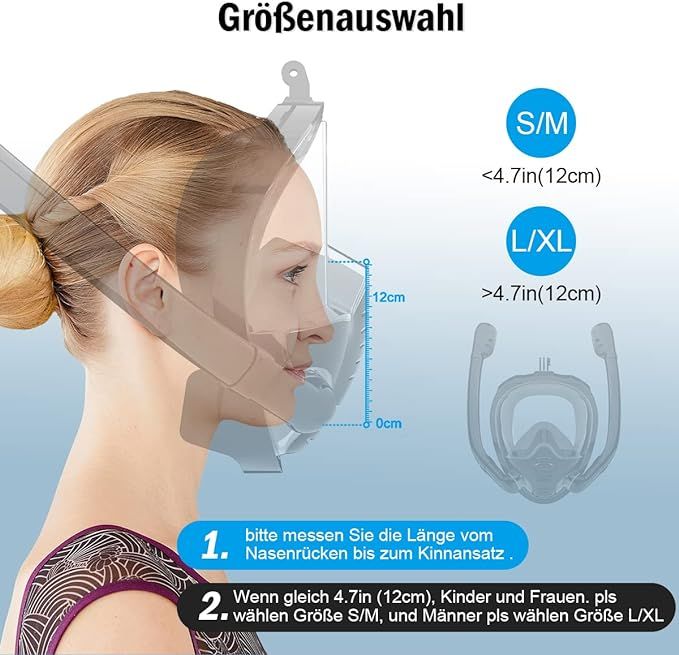 maska do nurkowania panoramiczny widok z 2 rurkami oddechowymi vv
