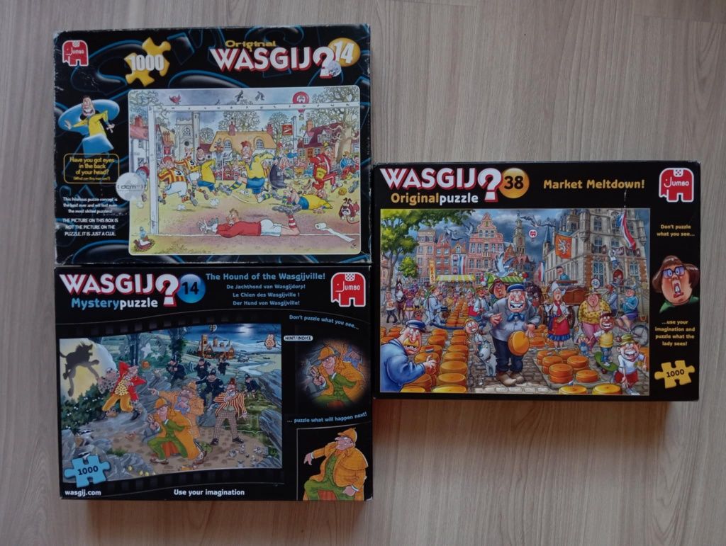 Puzzle Wasgij zestaw 8 pudełek