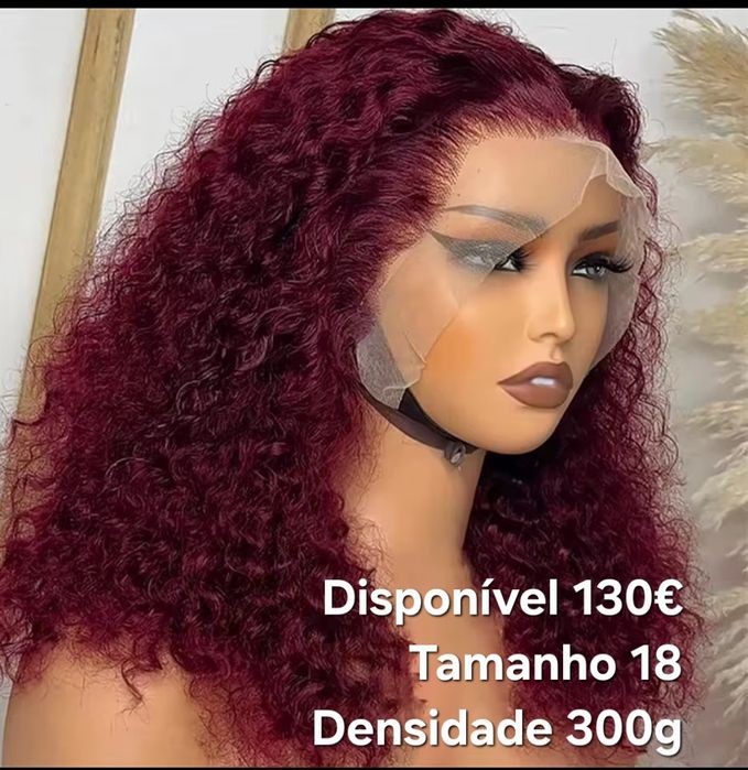 Perucas cacheadas humanas