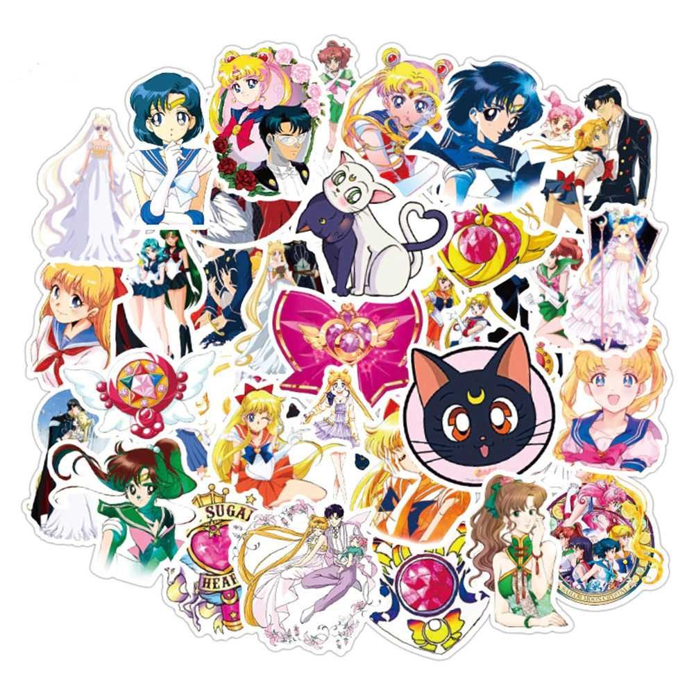 Naklejki Sailor Moon Czarodziejka z Księżyca Anime Bajka 50szt