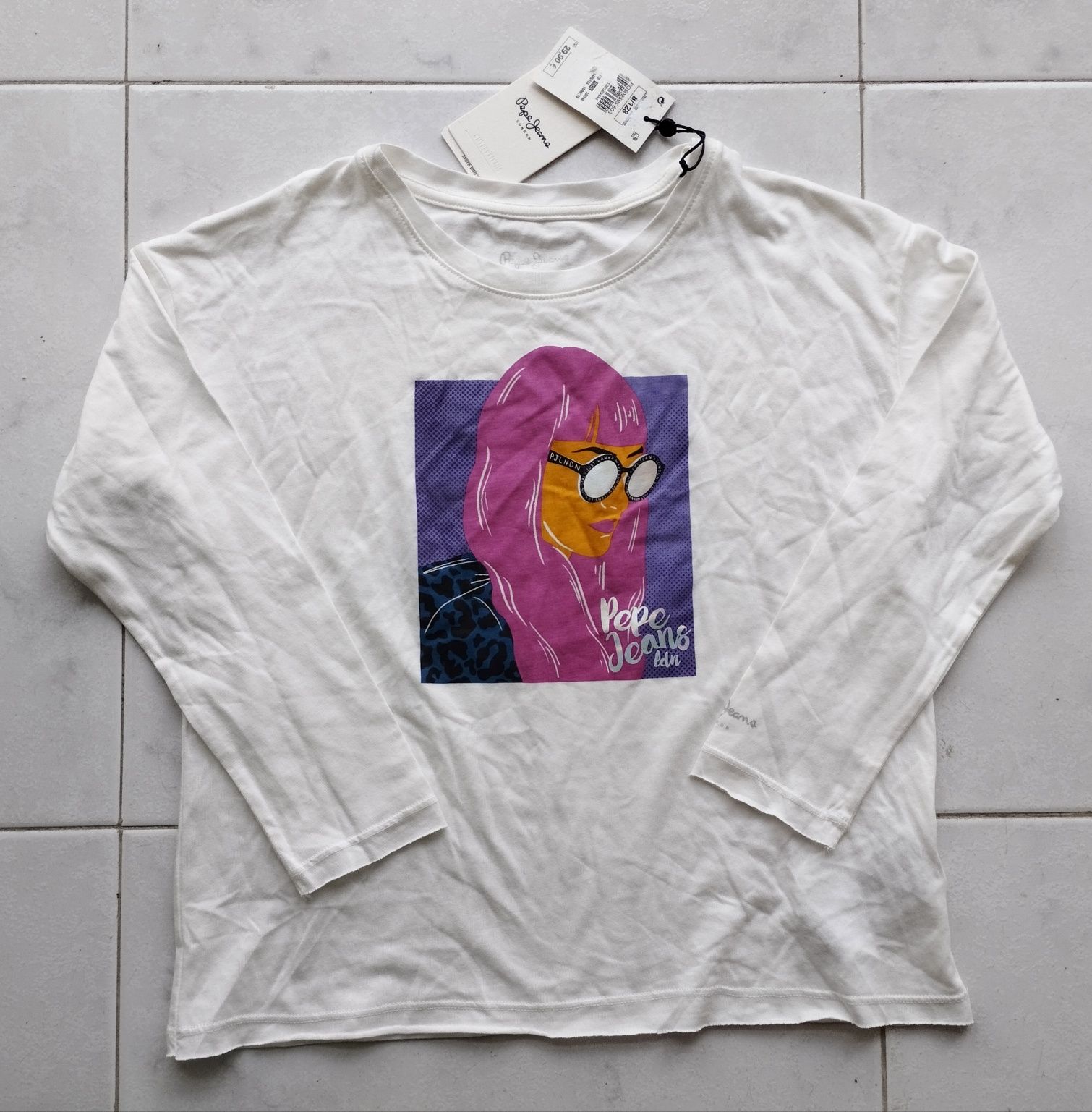 Camisola Branca Nova da Pepe Jeans - 8 anos