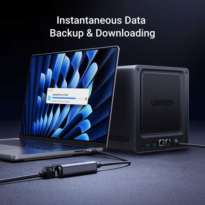 USB-C do RJ45 Ethernet 2.5G - szary Adapter Ugreen CM648