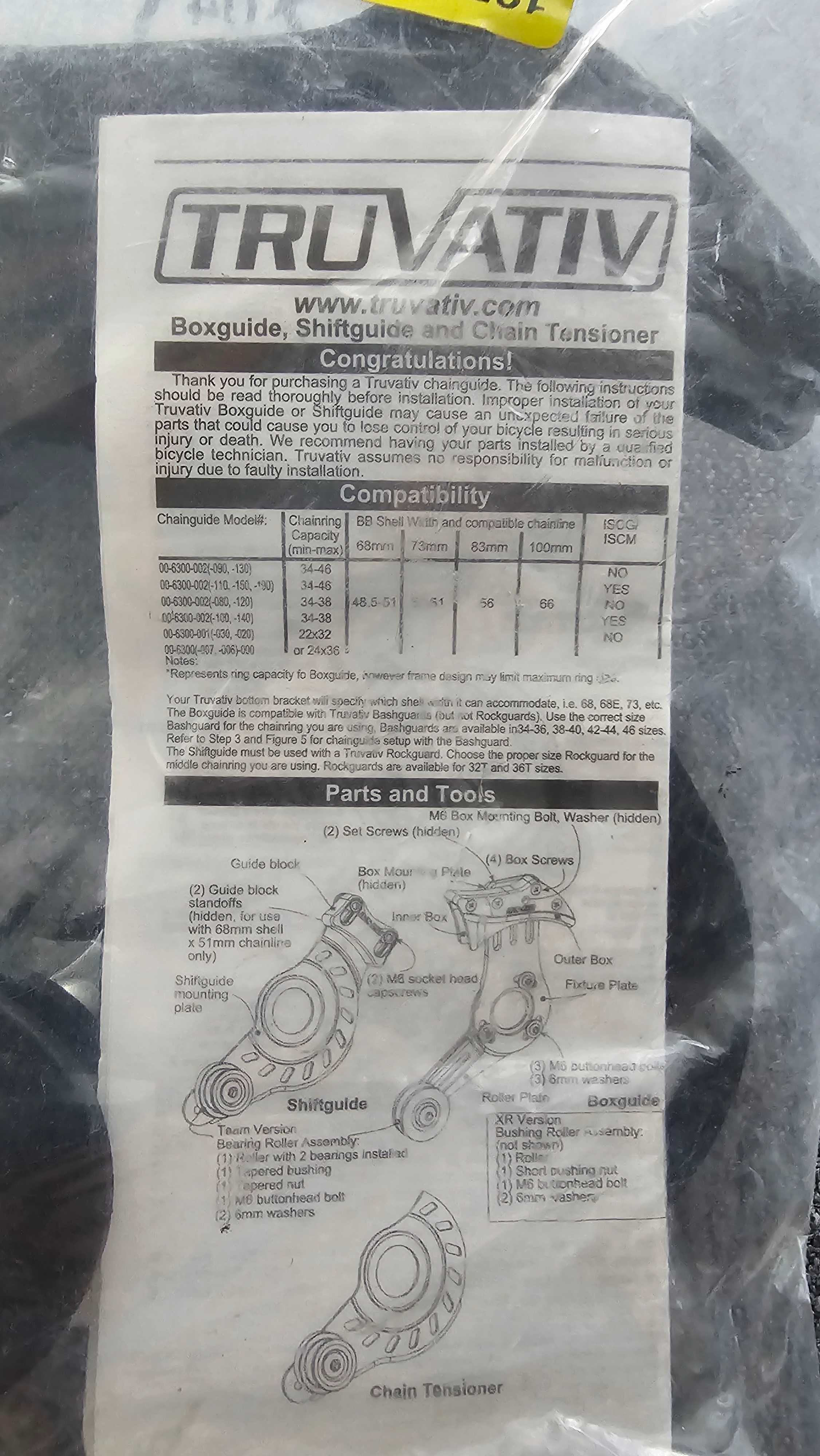 NOWY napinacz łańcucha Truvativ Boxguide Czarny