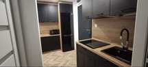 Meble kuchenne czarne fronty loft