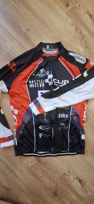 Koszulka kolarska bluza rowerowa długi rękaw na rower XL