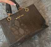 Michael kors mk torebka czarna wężowa