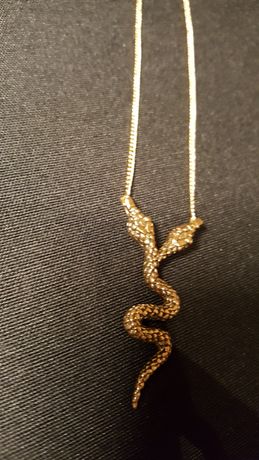 Wisior naszyjnik wąż złoty duży