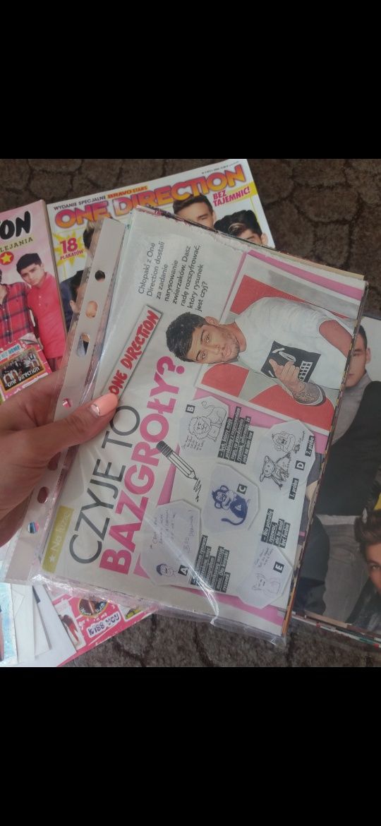 Set zestaw 1D One Direction plakaty gazetki magazyny album naklejki